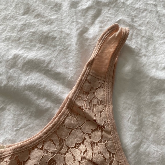 J Crew Lace Overlay Tank Top in Blush - Picture 4 of 8